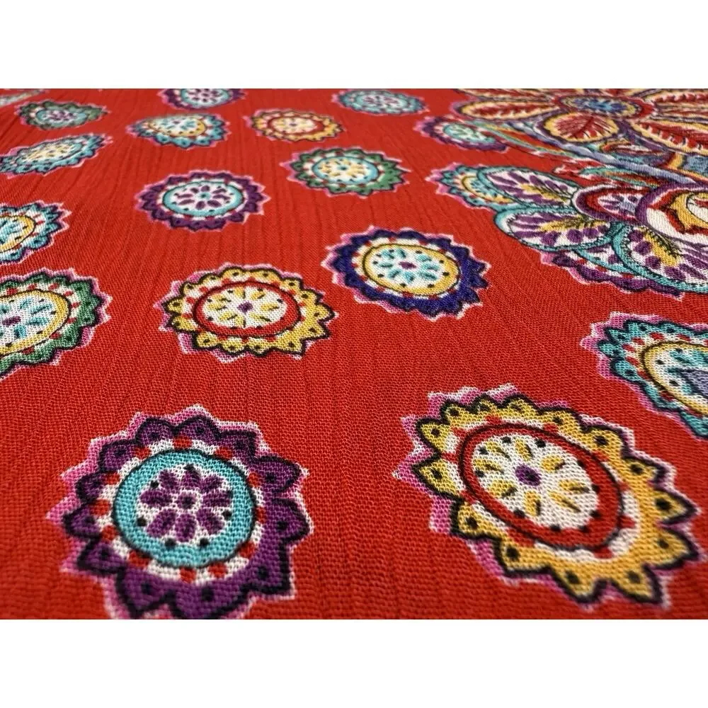 Carol Little Vintage Tunic Artsy Colorful Bright Blouse Top Womens 8 USA 90s - Picture 6 of 12